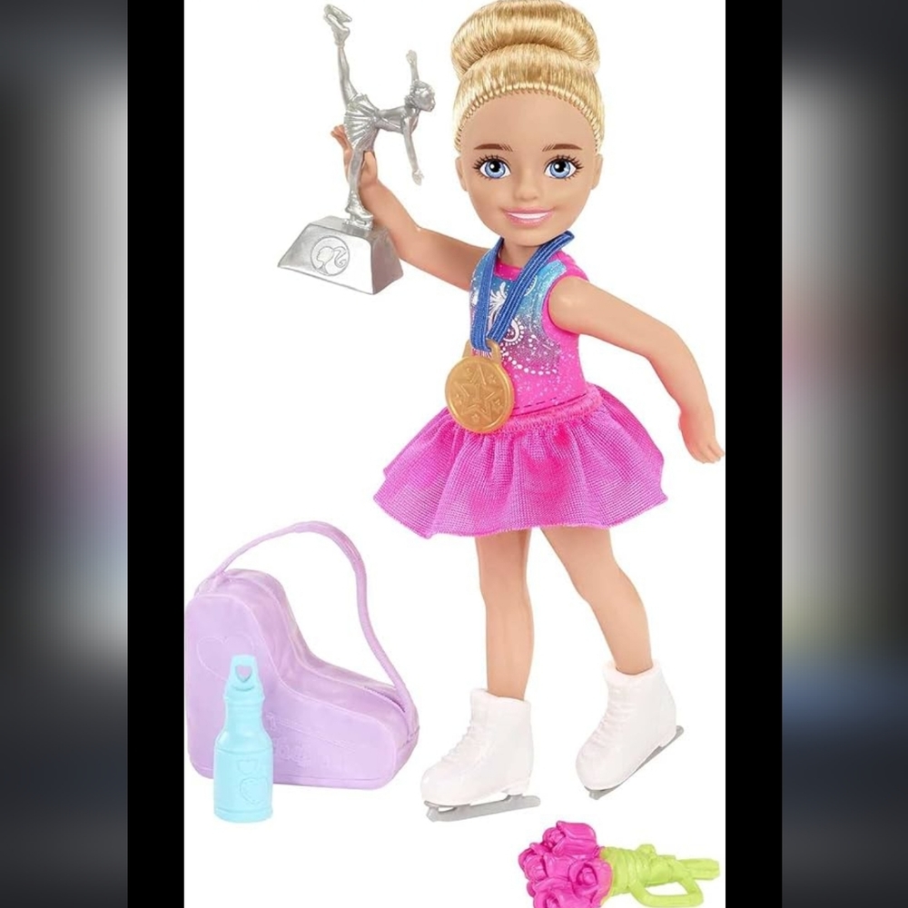 BARBIE CHELSEA I CAN BE ICE SKATER FIGURE SKATER DOLL - Picture 2 of 13